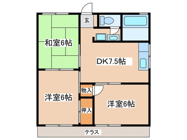 第３コ－ポたかはしの物件間取画像